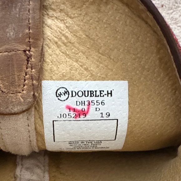 Double H Red and Brown Men's Boots - Picture 6 of 6